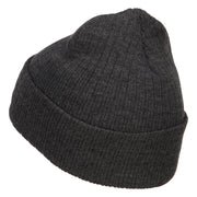 Sailboat Embroidered Heavy Ribbed Long Beanie