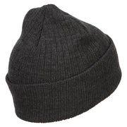 Sailboat Embroidered Heavy Ribbed Long Beanie