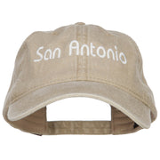 San Antonio Embroidered Washed Cap