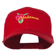 Alabama State Camellia Flower Embroidered Cap