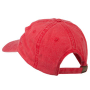 Santa's Face Ho Ho Ho Embroidered Washed Dyed Cap