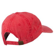 Santa's Face Ho Ho Ho Embroidered Washed Dyed Cap