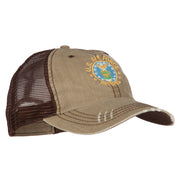 US Air Force Retired Embroidered Low Profile Cotton Mesh Cap