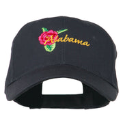 Alabama State Camellia Flower Embroidered Cap