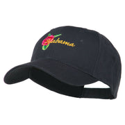 Alabama State Camellia Flower Embroidered Cap