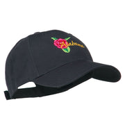 Alabama State Camellia Flower Embroidered Cap