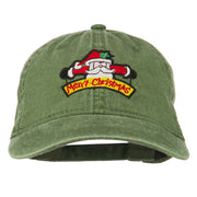 Merry Christmas Santa Claus Embroidered Cotton Cap