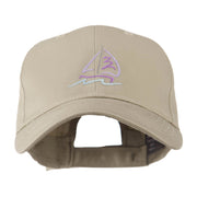 Sailboat with Wave Logo Embroidered Cap