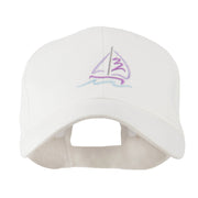 Sailboat with Wave Logo Embroidered Cap