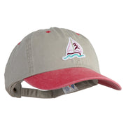 Sailbot Patched Pigment Dyed Wash Cap - Beige Red OSFM