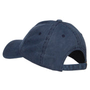 Sailboat with Wave Symbol Heat Transfer Unstructured Cotton Washed Cap