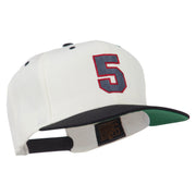 Athletic Number 5 Embroidered Classic Two Tone Cap