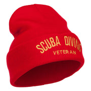 Scuba Diving Veteran Embroidered Long Beanie