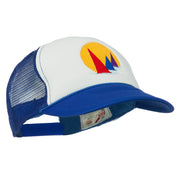 Sailboat Under Sun Embroidered Foam Mesh Back Cap