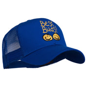 Best Buds Smile Faces Embroidered Mesh Cap