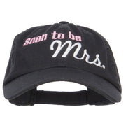 Soon To Be Mrs Embroidered Low Cap