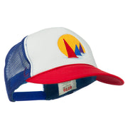 Sailboat Under Sun Embroidered Foam Mesh Back Cap