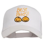 Best Buds Smile Faces Embroidered Mesh Cap