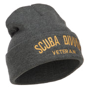 Scuba Diving Veteran Embroidered Long Beanie