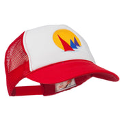 Sailboat Under Sun Embroidered Foam Mesh Back Cap