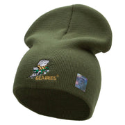 Licensed Navy Seabees Symbol Embroidered Short Beanie Made in USA