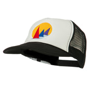 Sailboat Under Sun Embroidered Foam Mesh Back Cap