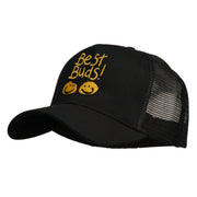 Best Buds Smile Faces Embroidered Mesh Cap