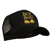 Best Buds Smile Faces Embroidered Mesh Cap