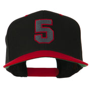 Athletic Number 5 Embroidered Classic Two Tone Cap