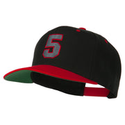 Athletic Number 5 Embroidered Classic Two Tone Cap