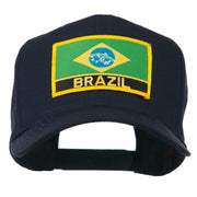 South America Brazil Flag Patched High Pro Style Cap