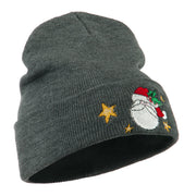 Santa Claus with Stars Embroidered Beanie