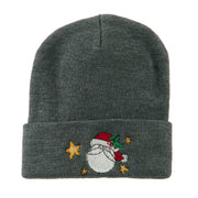 Santa Claus with Stars Embroidered Beanie