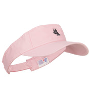 Schnauzer Head Embroidered Pro Style Cotton Washed Visor