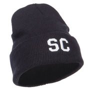 SC South Carolina Embroidered Long Beanie