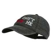 You Can't Scare Me Embroidered Washed Cap