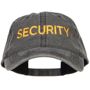 Security Embroidered Washed Buckled Cap