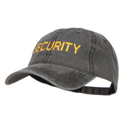 Security Embroidered Washed Buckled Cap