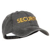 Security Embroidered Washed Buckled Cap