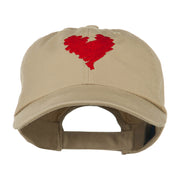 Scribbled Heart Embroidered Cap