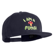 I Am a Fungi Embroidered Flat Bill Snapback Twill Cap - Navy OSFM