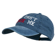 You Can't Scare Me Embroidered Washed Cap