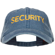 Security Embroidered Washed Buckled Cap