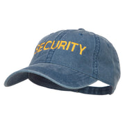 Security Embroidered Washed Buckled Cap