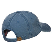 Security Embroidered Washed Buckled Cap