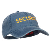 Security Embroidered Washed Buckled Cap