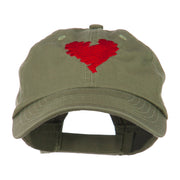 Scribbled Heart Embroidered Cap