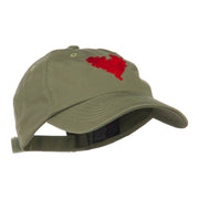 Scribbled Heart Embroidered Cap