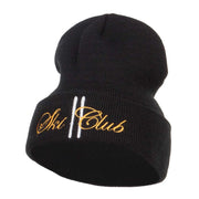 Ski Club Embroidered Long Beanie