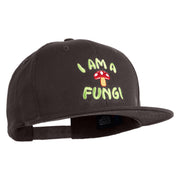 I Am a Fungi Embroidered Flat Bill Snapback Twill Cap - Charcoal OSFM